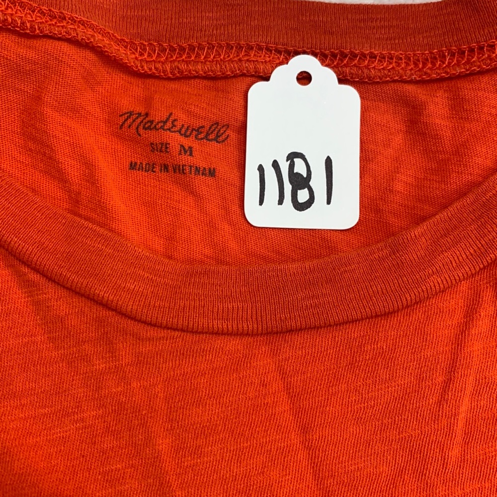 MADEWELL SIZE M ORANGE CROP TOP